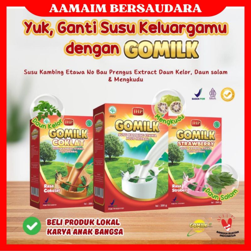 

GOMILK - Susu Gomilk Susu Kambing Etawa Plus Herbal untuk segala usia