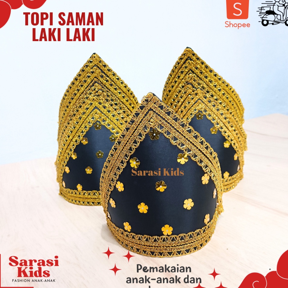 Super Ekonomis  Topi aceh laki topi saman topi aceh anak anak dewasa aceh asesoris tari aceh topi ta
