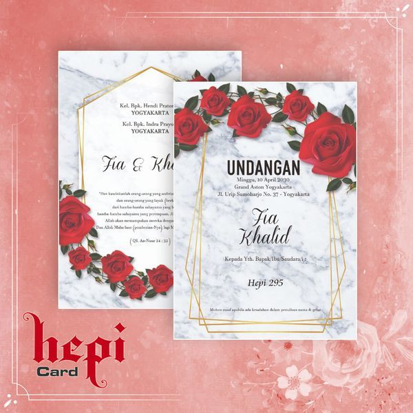 Blangko Undangan Merek HEPI 295 | Blangko Undangan | Undangan Nikah Murah | Kertas Undangan Kosong M