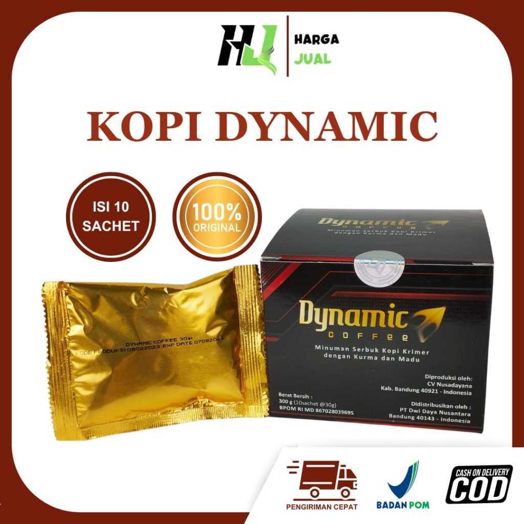 

KOPI DYNAMIC KEMASAN BARU isi 10 sachet tidak berbahaya dan aman dikonsumsi