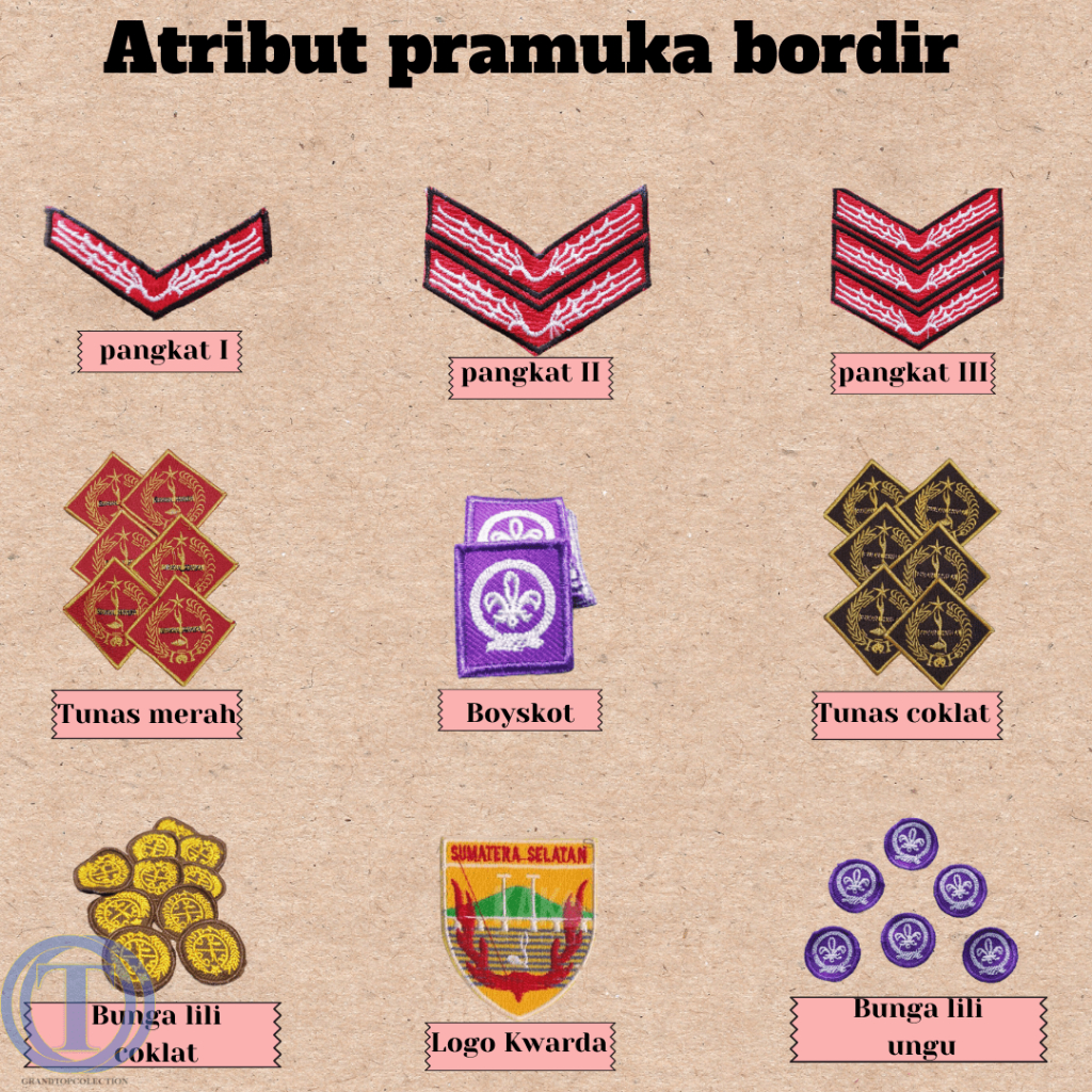 LOGO ATRIBUT PRAMUKA BORDIR