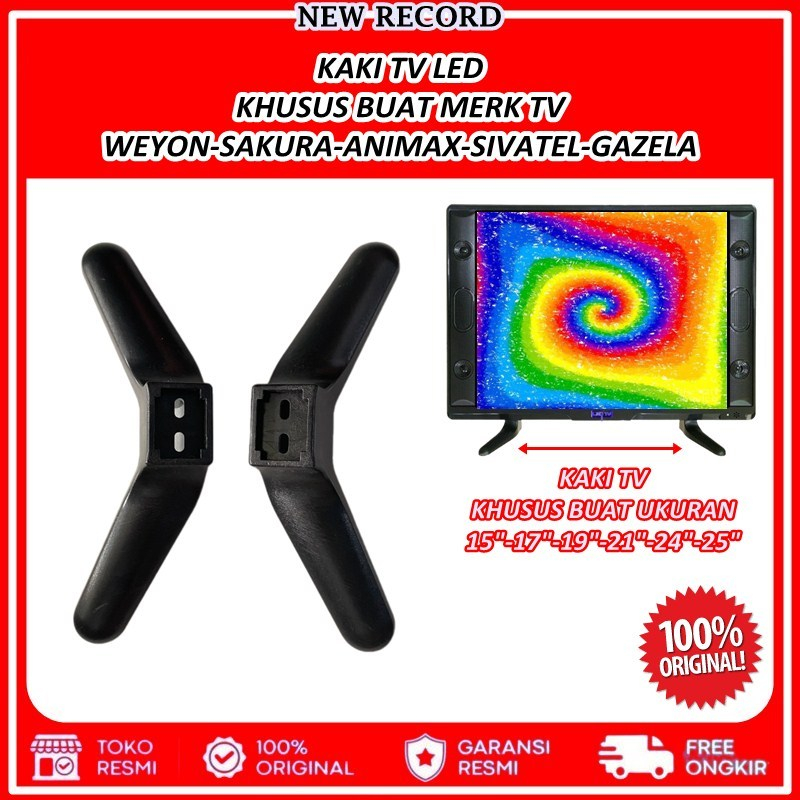 SET DUDUKAN TV ATAU KAKI TV MERK WEYON SAKURA SPEAKER DAN FULL LAYAR