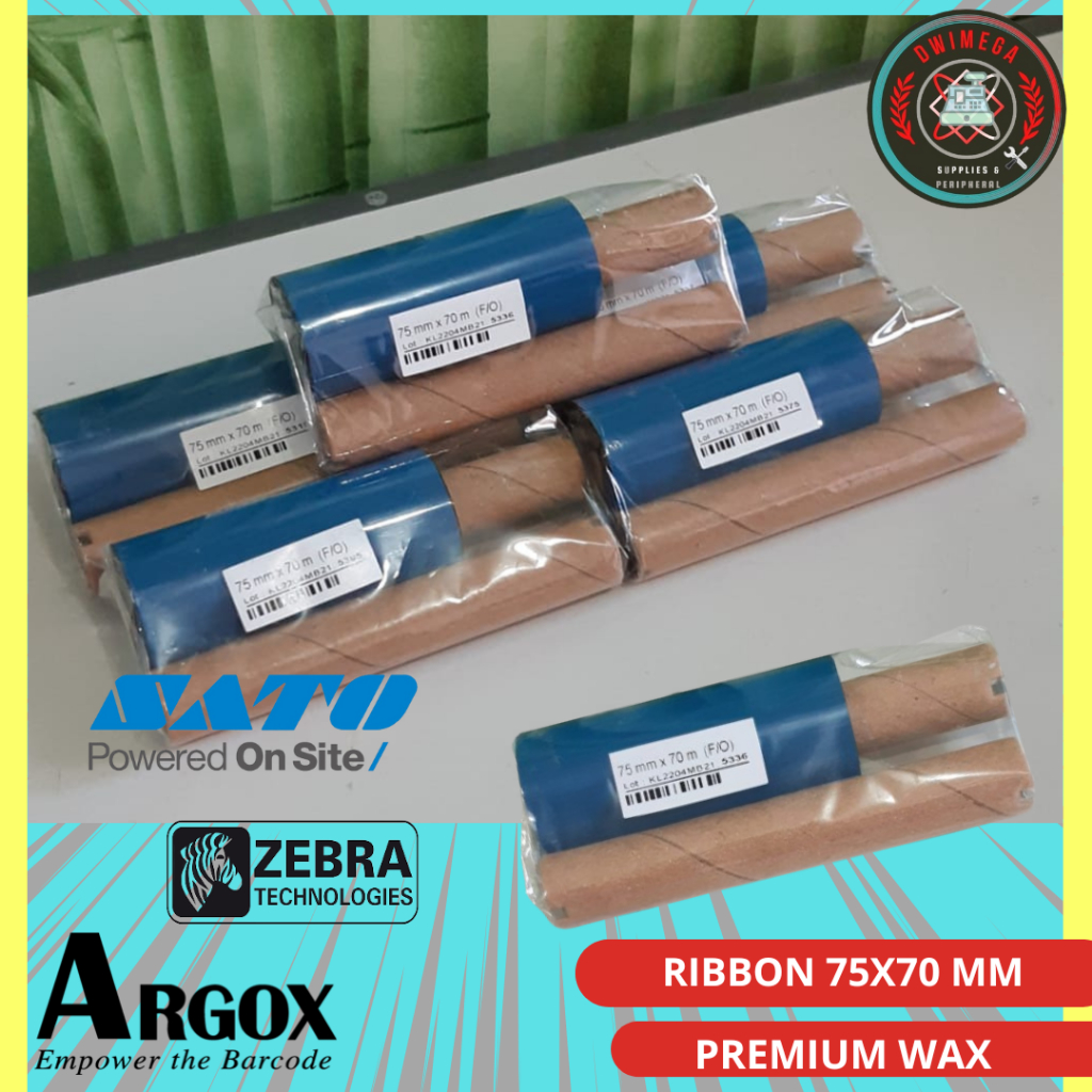 

RIBBON BARCODE 75x70 MM - PREMIUM WAX/KARBON/TINTA