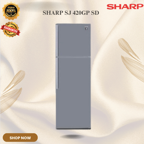 SHARP KULKAS 2 PINTU SJ 420GP SD NOFROST/SJ420GPSD/SJ 420 GP SD/SJ-420-GP-SD/SHARP KULKAS 2 PINTU NO FROST/SHARP KULKAS 2 PINTU BERGARANSI RESMI