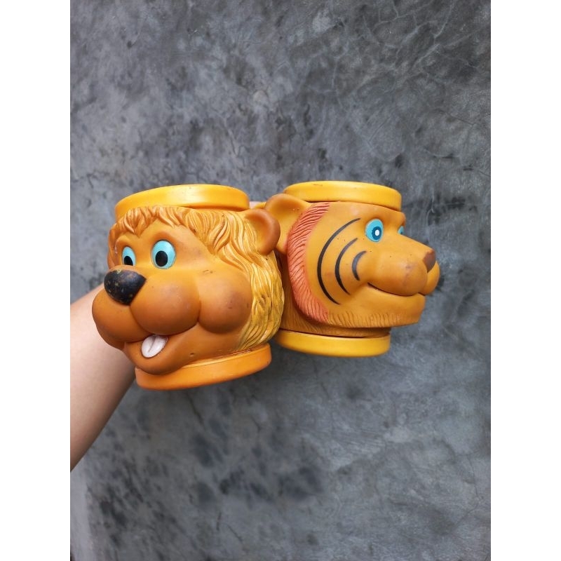 Mug Gelas Tempat Minum Lion & Tiger Original Hokben