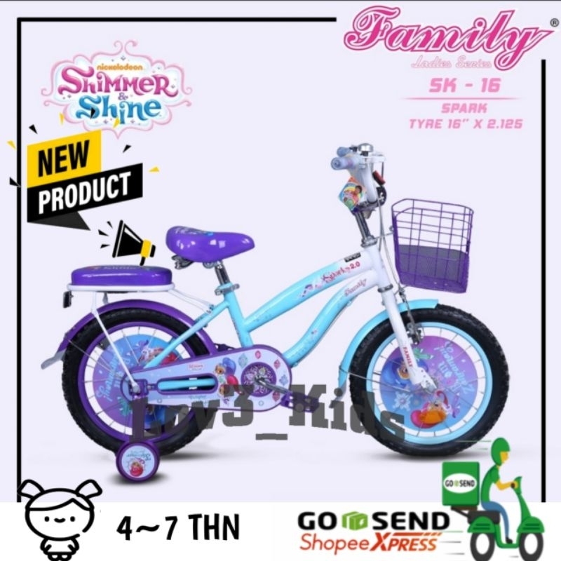 Sepeda Anak Family Spark uk 12 & 16 Mini umur 2-7 tahun