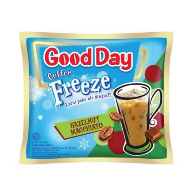 

[AYOBUY.ID] GOOD DAY FREEZE HAZELNUT MACCHIATO 30g 1 RENCENG (ISI 10)