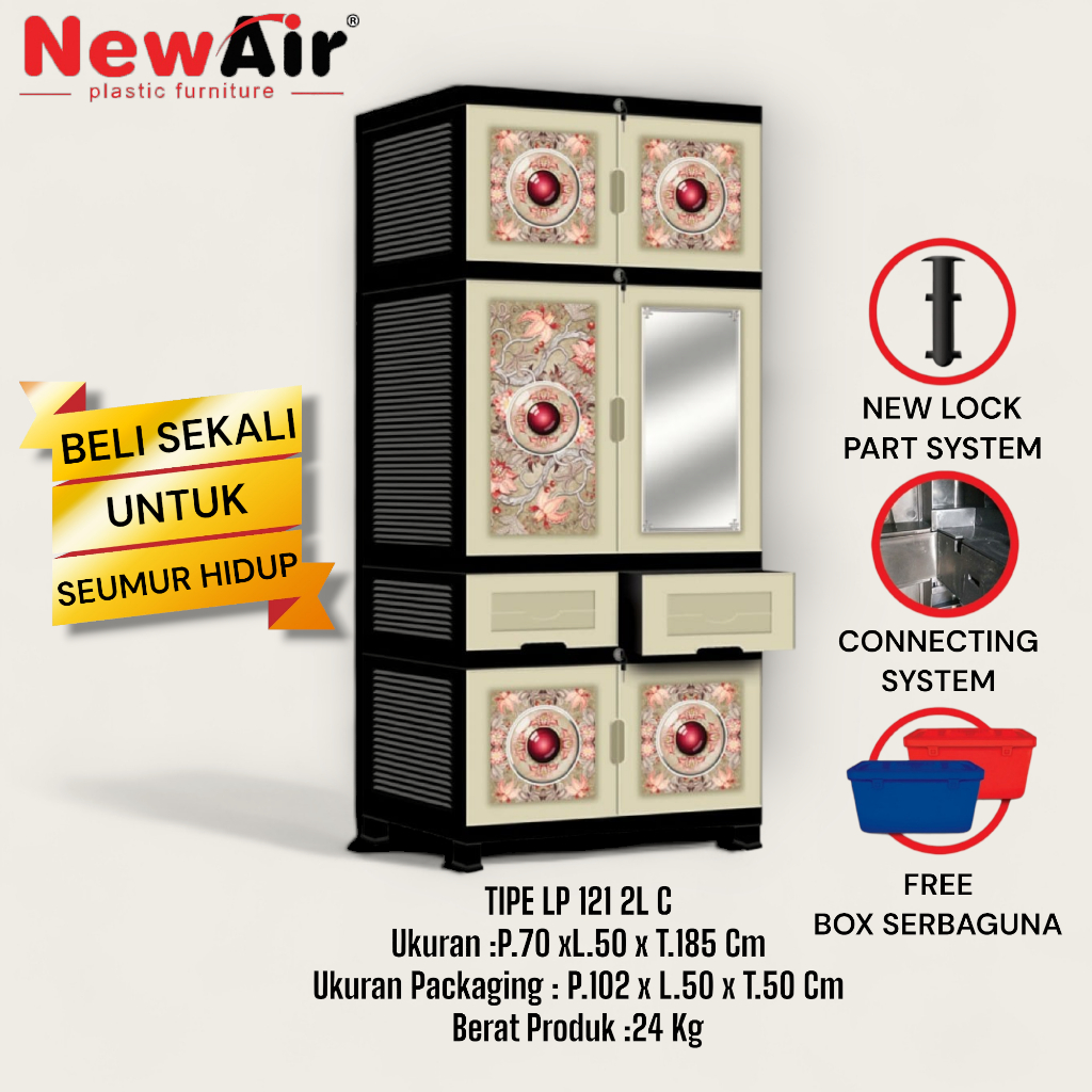 NEW AIR Lemari Plastik 121