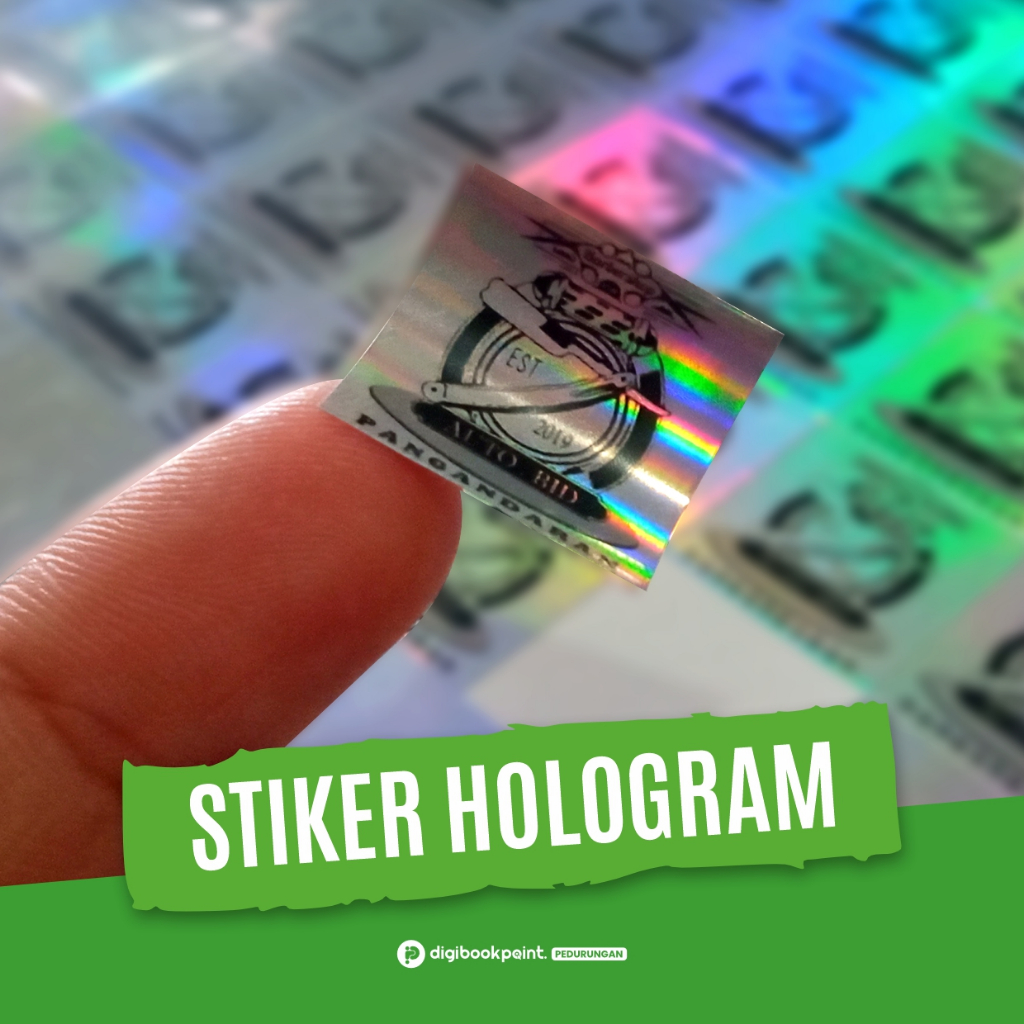 Custom Stiker Hologram Lembar A3 Cutting Die Cut - Pola Putus