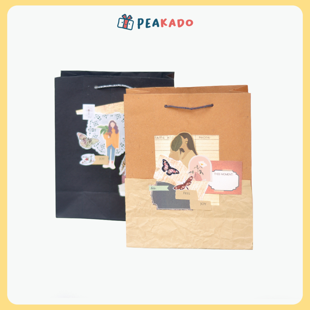 

Paper Bag Kado Ulang Tahun Bridesmaid Tas Hampers Kertas Motif Aesthetic Souvenir Pernikahan