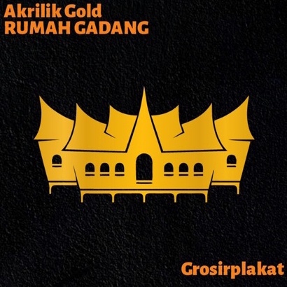 RUMAH GADANG Akrilik Mirror Gold Dekorasi Mahar Dekorasi Akrilik