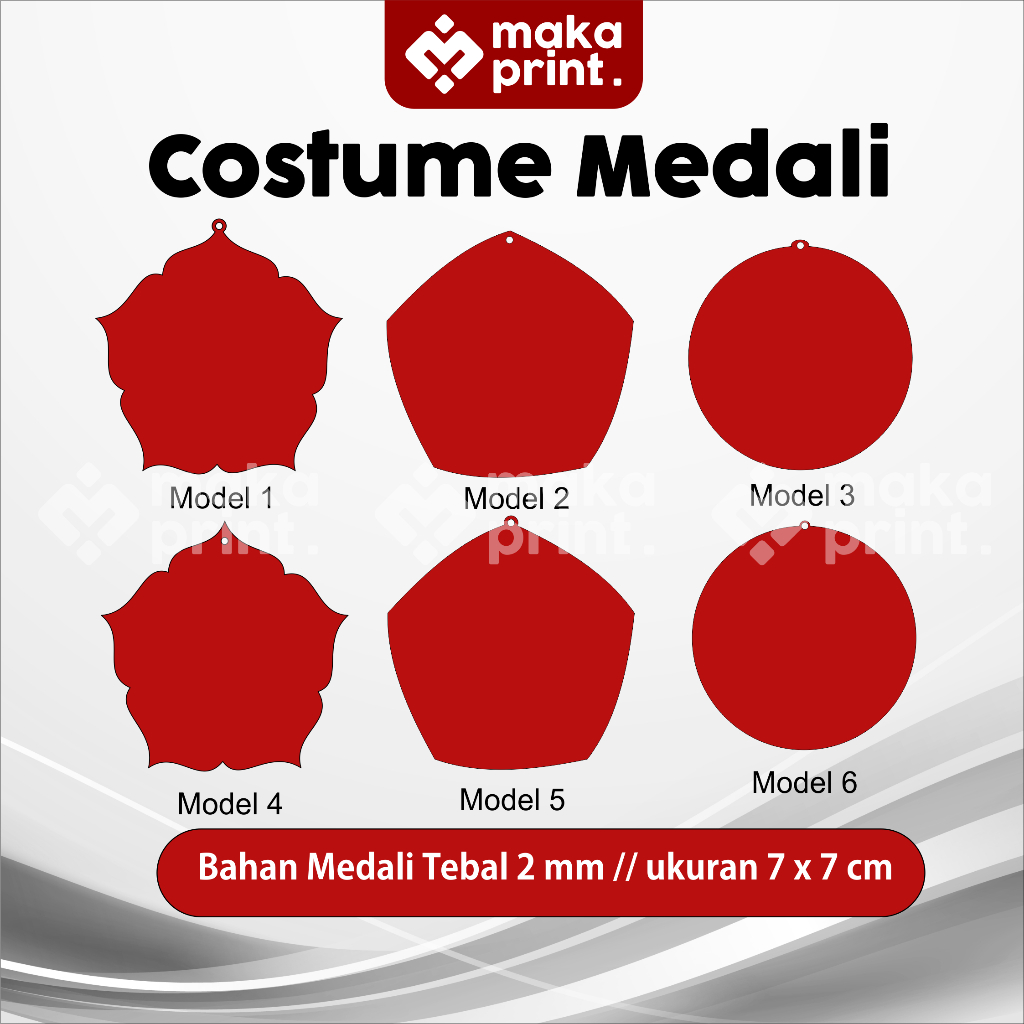 Bahan Medali Akrilik 2MM - Medali Akrilik Bening - Bahan Medali Polosan - Medali Wisuda Polos