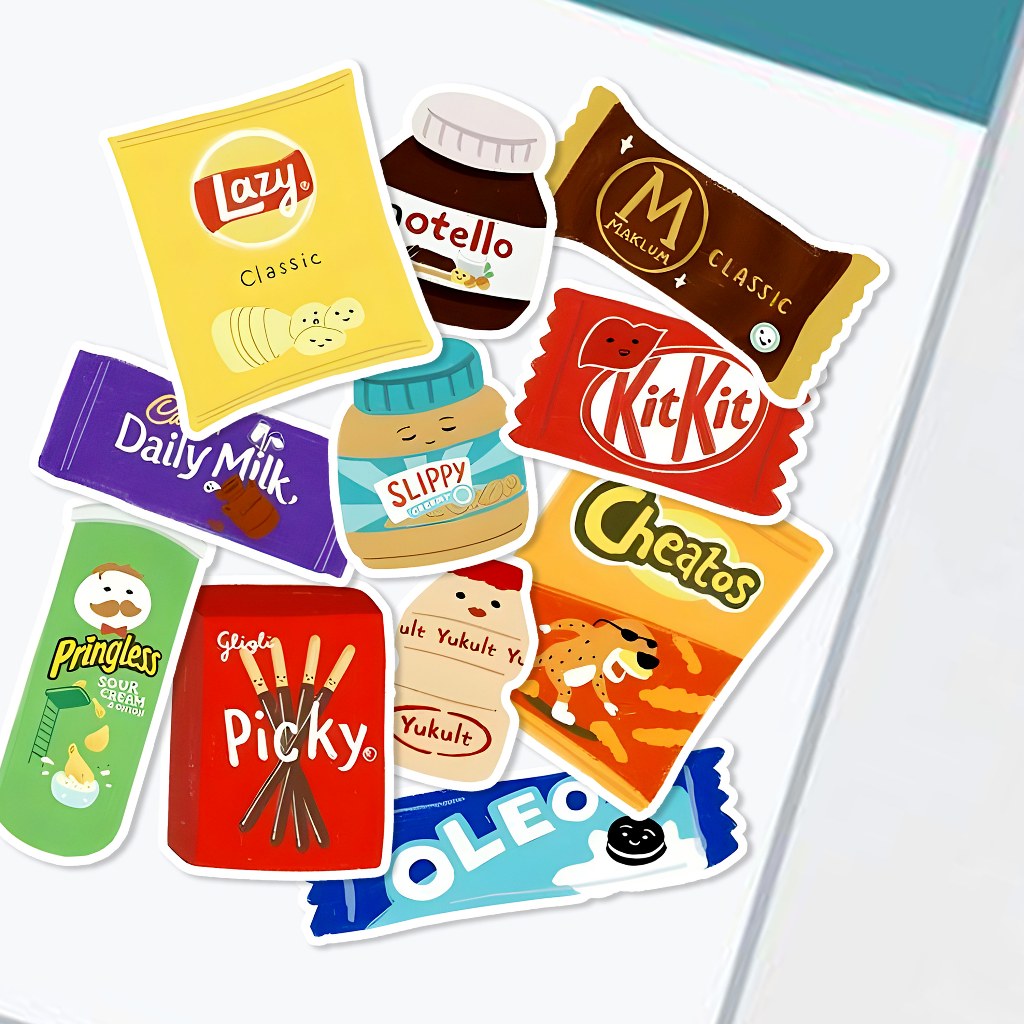 

Sticker Snack Aesthetic Stiker Waterproof (11pcs)