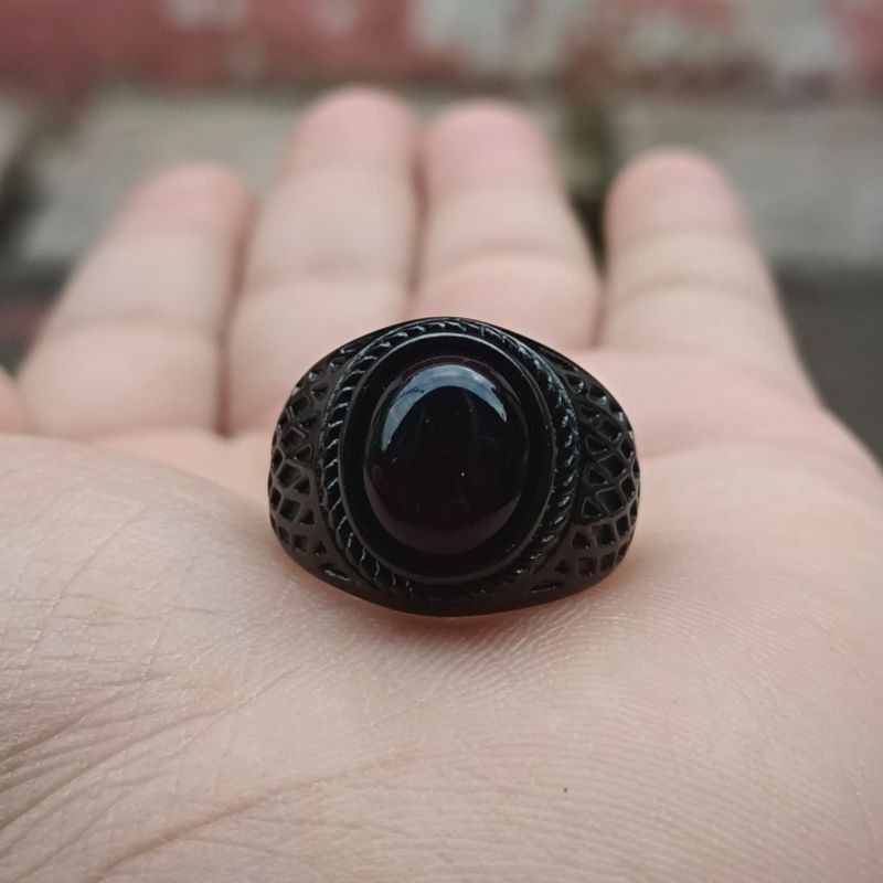 Batu Cincin Permata Kecubung Wulung Super Mewah.