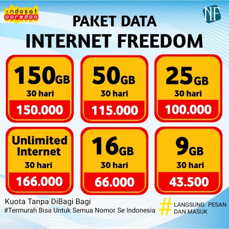 Paket Data Indosat Freedom Termurah