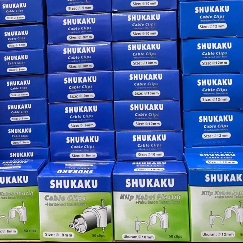 KLEM KABEL LISTRIK SHUKAKU, PAKU BETON 12 MM