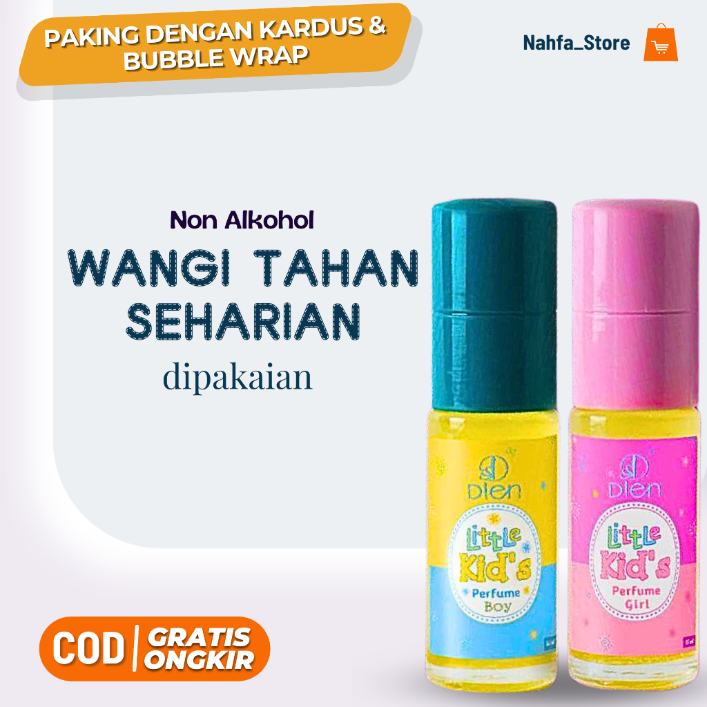 PARFUM ANAK SEKOLAH Tahan Lama BY DIEN PERFUME, minyak wangi Anak Perempuan dan Laki-Laki, 13 ML