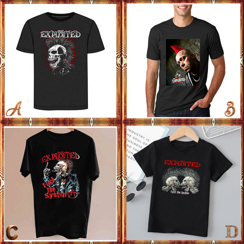 The Exploited Punk Tshirt 100% Cotton