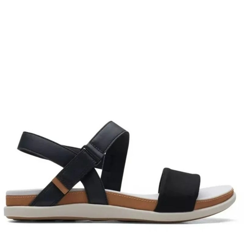 Sepatu Sandal Clarks Wanita Eliza Mae Black Original