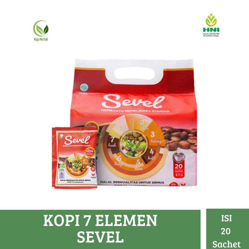 

Kopi 7 Elemen | Kopi Sevel HNI HPAI isi 20 Sachet