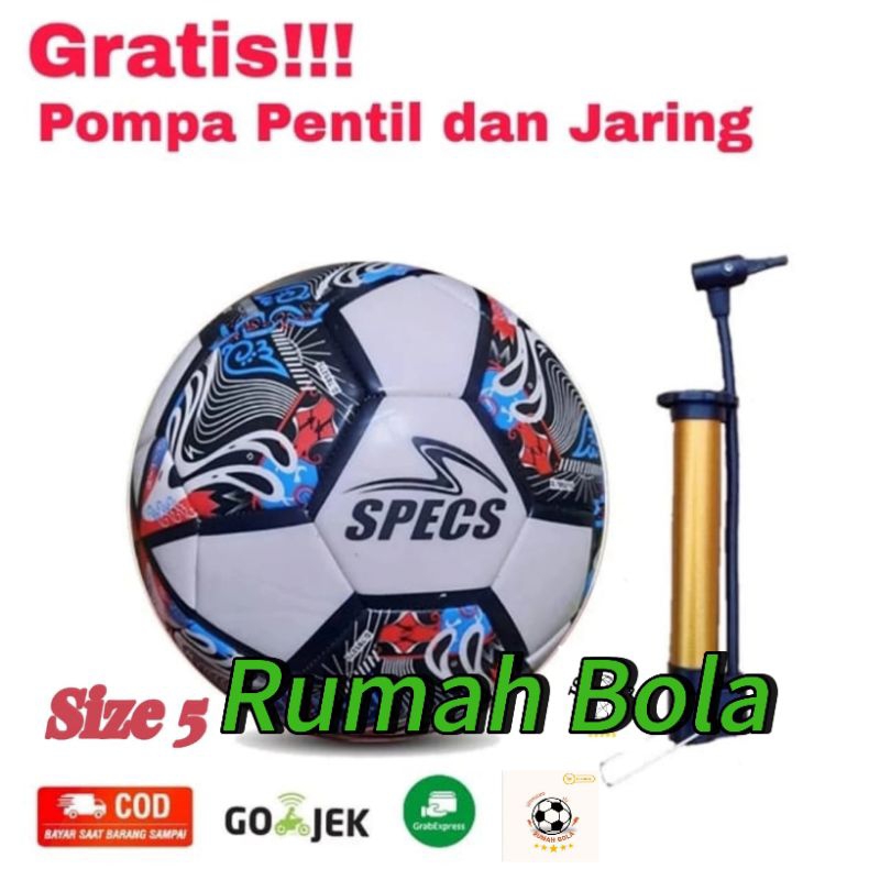 Bola sepak SPECS size 5/ gratis jaring bola dan pentil