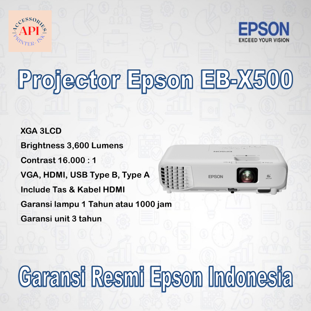 EPSON PROYEKTOR EB-X500 EB X500 EBX500 - EPSON PROJECTOR EB-X500