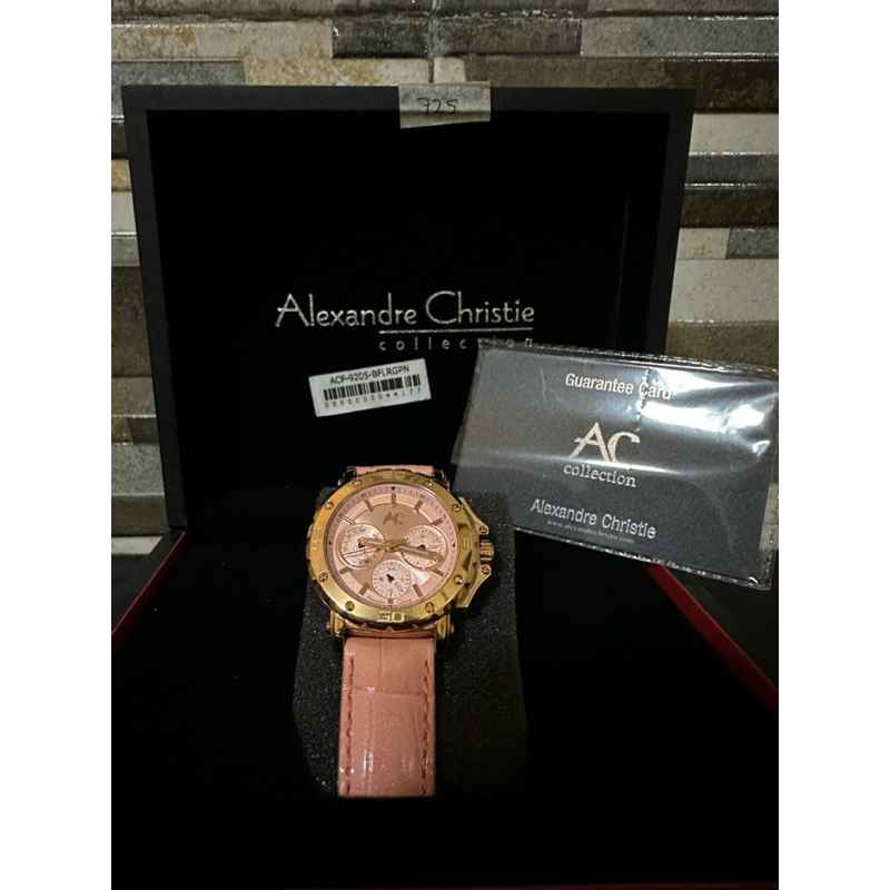 Jam Tangan Wanita Alexandre Christie ACF-9205-BFLRGPN Warna Full Pink Ring Rose Gold