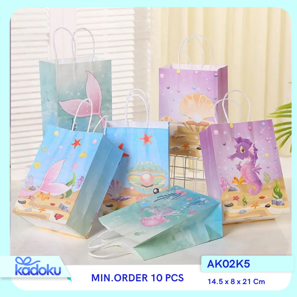 

Paper Bag Kraft / Paper bag Ultah / Tas Kado Ultah / Goodiebag Ultah / Paper Bag Motif I AK02K5