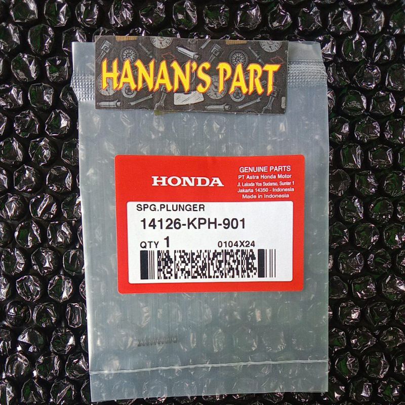 14126-KPH-901 , SPRING PLUNGER PER PEN PLUNGER BEAT KARBU SUPRA X 125 KARBU SCOOPY KARBU ORIGINAL AH