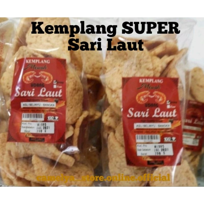 

Kemplang SUPER Udang/Ikan/Cumi Merk Sari Laut 250gram Khas Bangka
