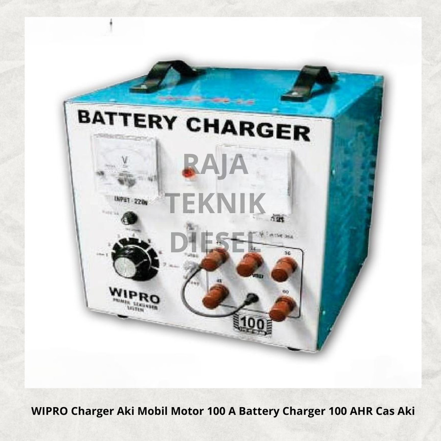 WIPRO Charger Aki Mobil Motor 100 A Battery Charger WP 100 AHR Cas Aki WP100AHR