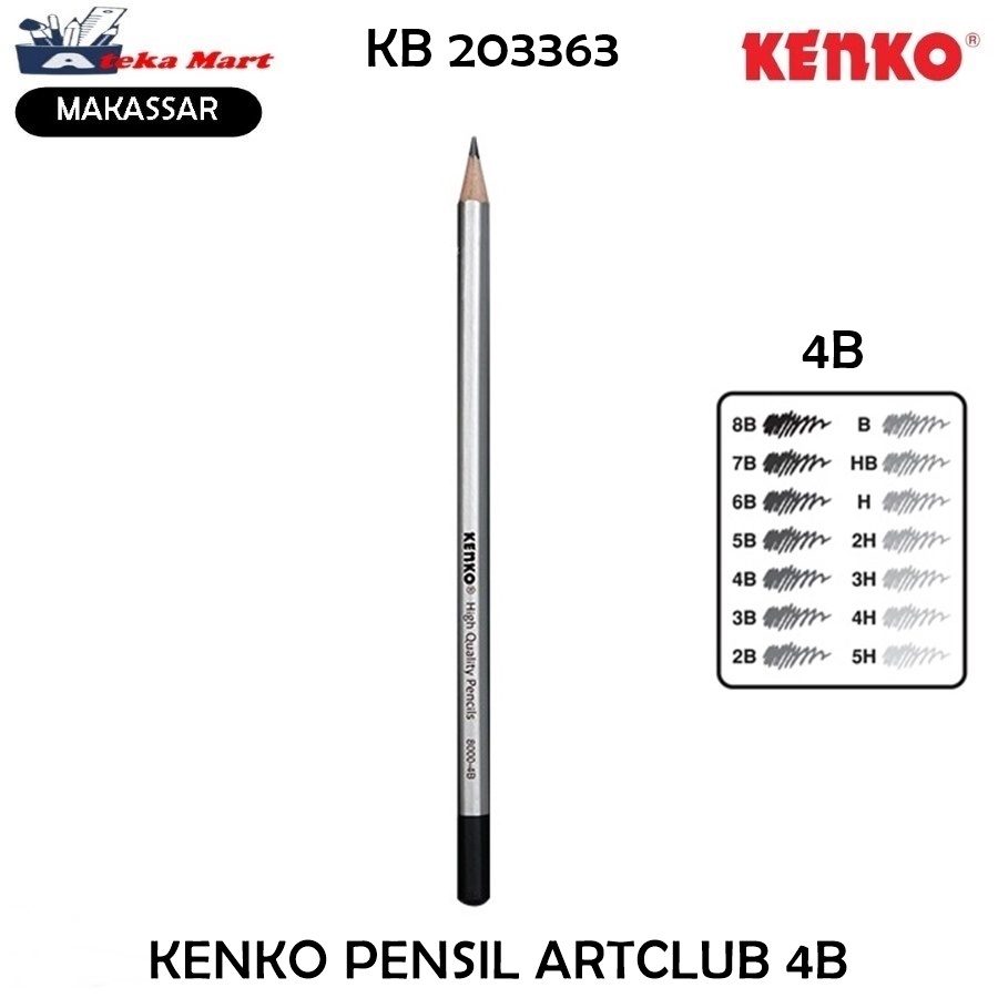 

[PCS] KENKO PENSIL ARTCLUB SERI B DAN H DRAWING PENSIL GAMBAR