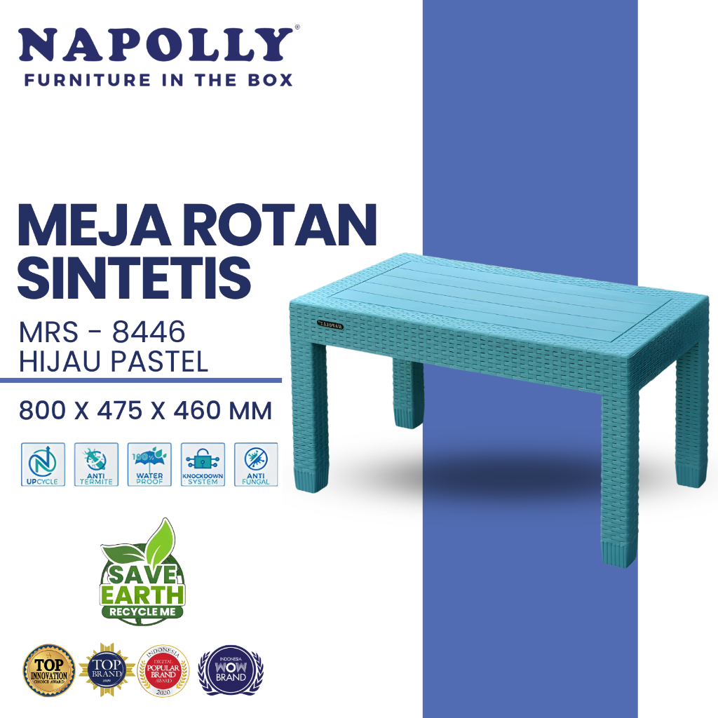 Napolly Meja Rotan Sintetis - MRS - 8446  (Knockdown)