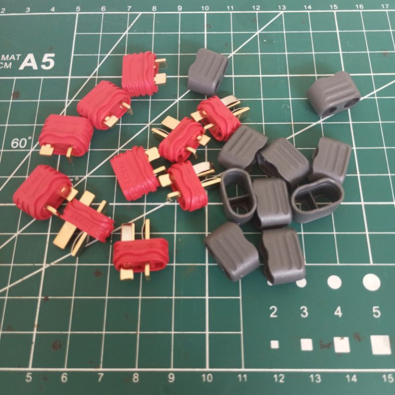 soket baterai RC T plug + penutup