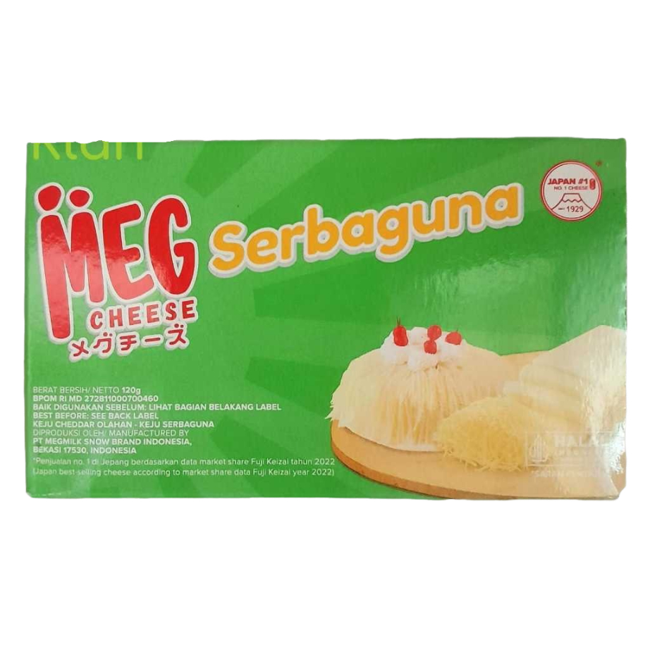 

MEGKeju Serbaguna 120gr MEG Keju Keju Cheddar Olahan