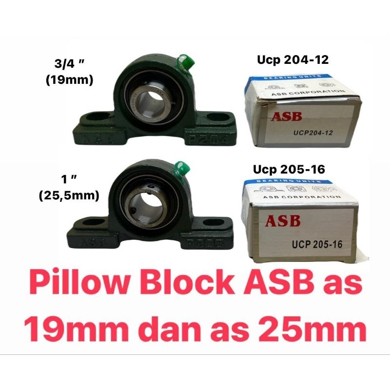 Pillow Block UCP 204-12 dan UCP 205-16 laker bearing duduk as gergaji kayu