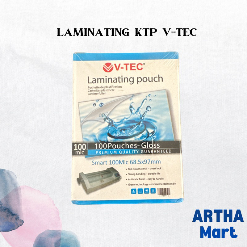 

V-TEC - LAMINATING POUCH KTP 100 MICRON - PACK