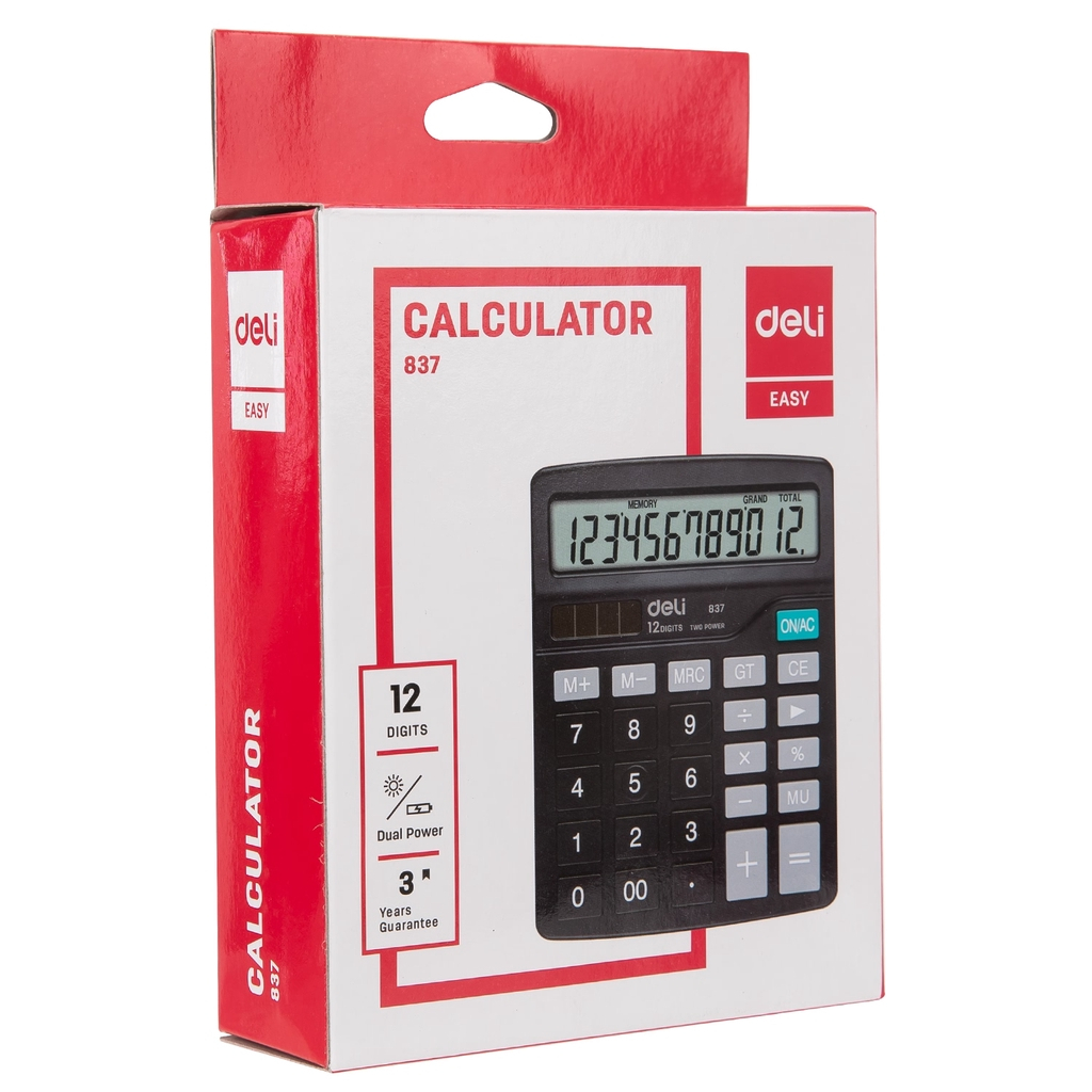 

CALCULATOR / KALKULATOR / CALCULATOR 12 DIGIT / KALKULATOR TOKO / CALCULATOR DELI 837