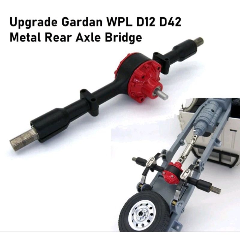 Axle Belakang Upgrade Wpl C24, D12 full metal