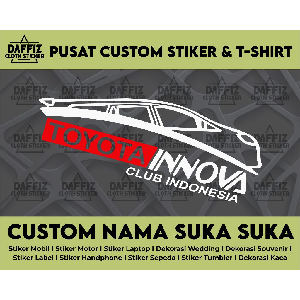 Stiker Cutting Toyota Innova Club Indonesia | Stiker Cutting custom