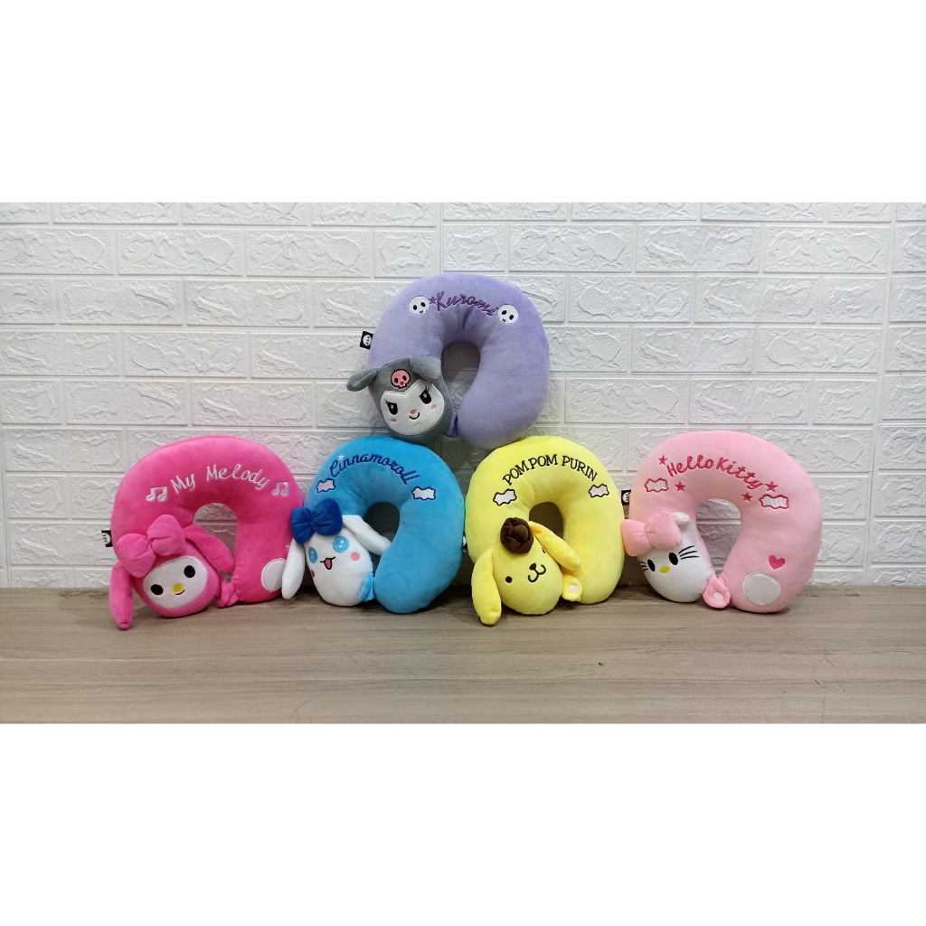 Bantal Leher U Tali Kancing Melody&Friends Bantal Travel Melody&Friends