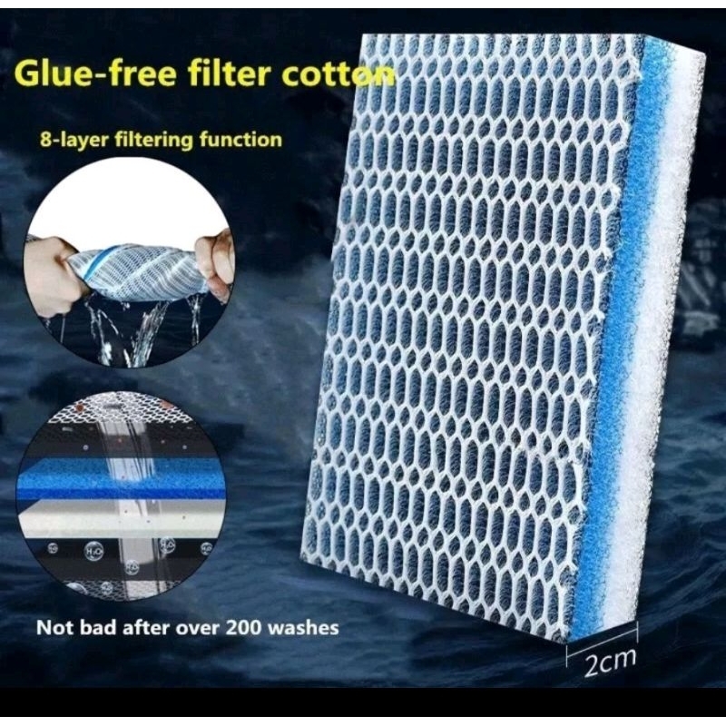 8D honey comb sponge filter aquarium filter kolam media filter