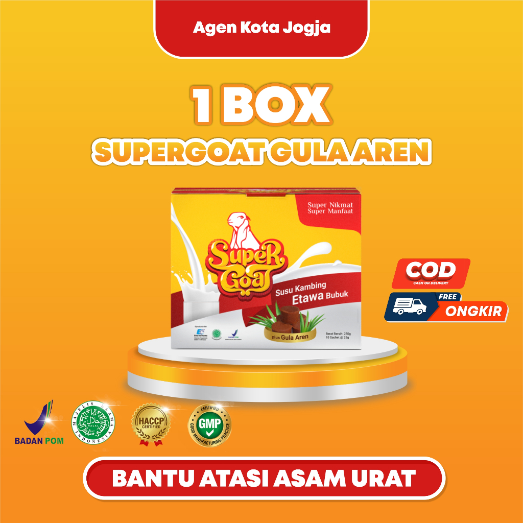 

Supergoat Susu Kambing Bubuk Etawa Dengan Gula Aren 1 Box Membantu Mengatasi Nyeri Tulang Sendi Asam Urat Kolestrol