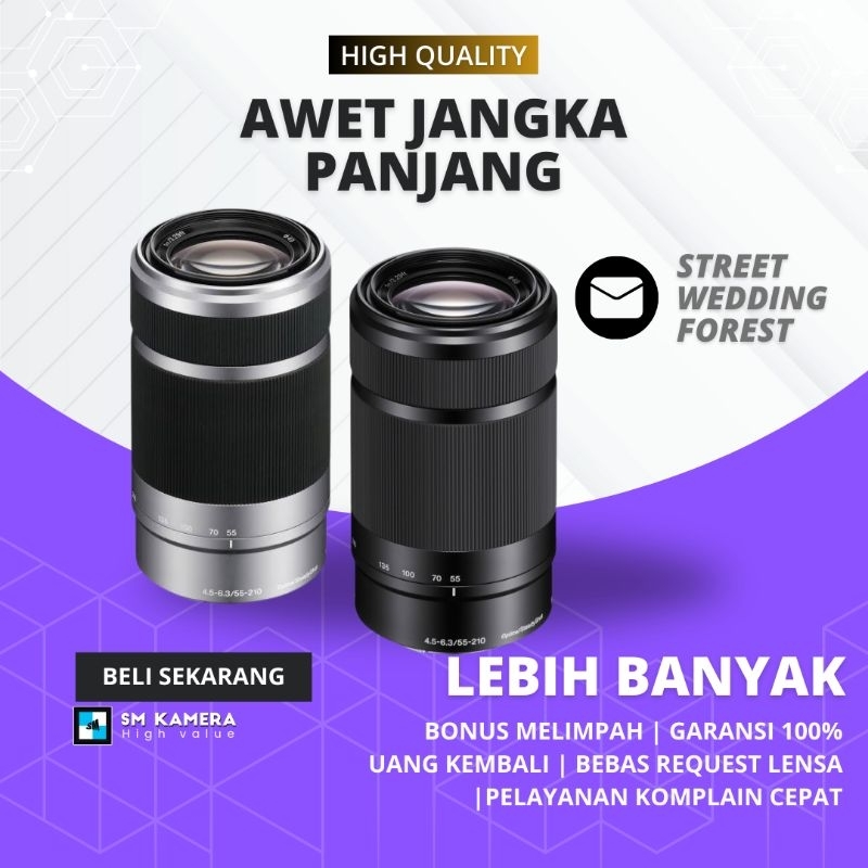 LENSA TELE ZOOM SONY E 55-210MM OSS LENSA TELE SONY MURAH LENSA APSC SONY