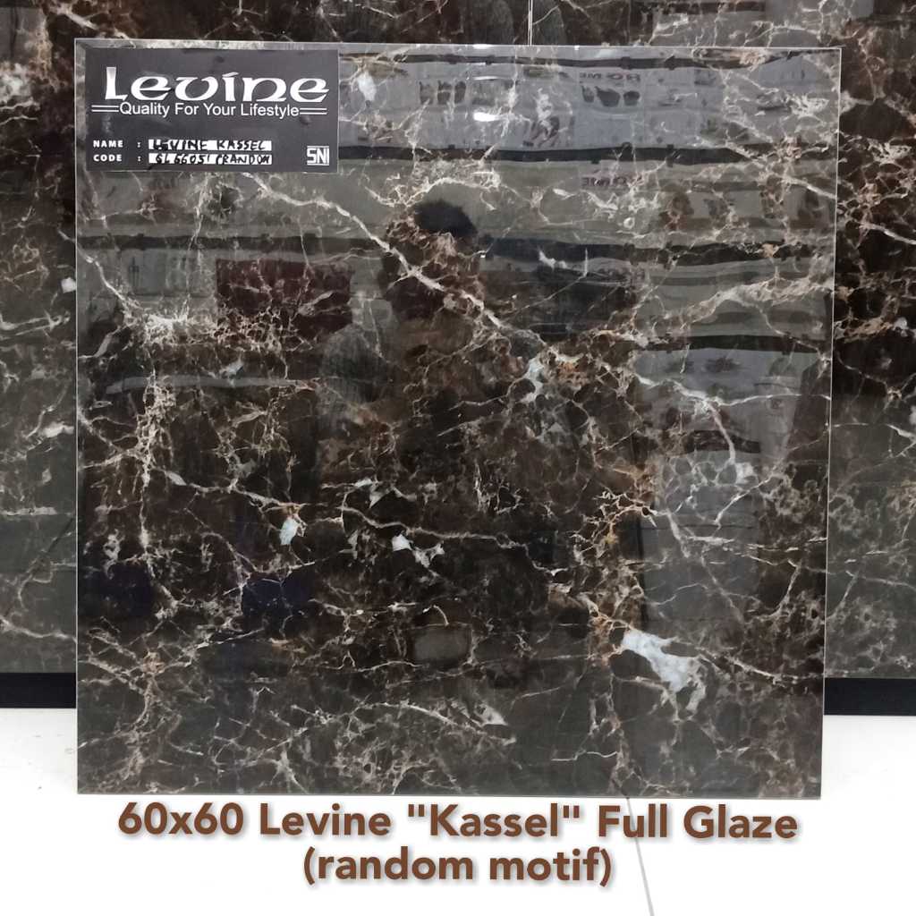 Granit Glazed Hitam Kassel 60x60 Kilat