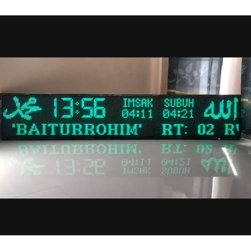 JAM WAKTU SHOLAT DIGITAL 40X200CM