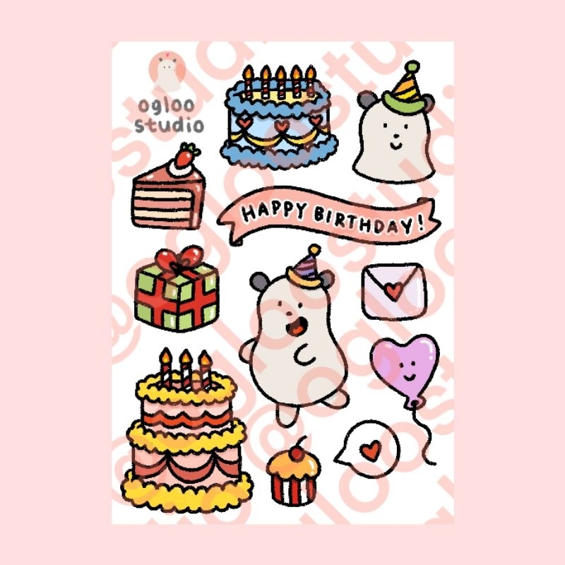 

STICKER AESTHETIC / STIKER ESTETIK / STICKER TUMBLR / STIKER LUCU (HAPPY BIRTHDAY)-A13
