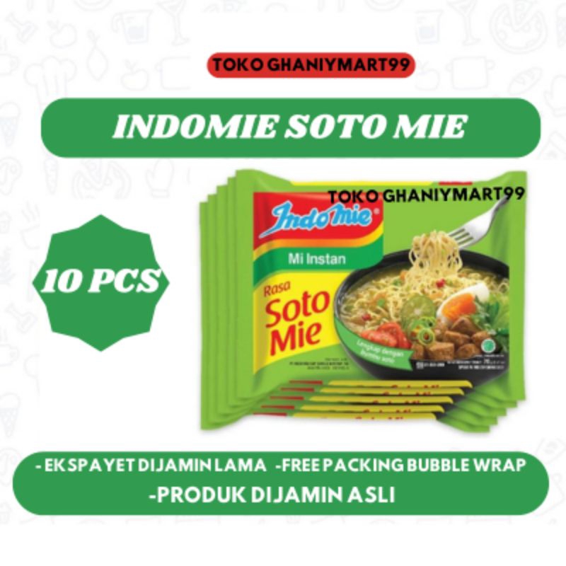 

Indomie kuah rasa soto mie 10 pcs bungkus