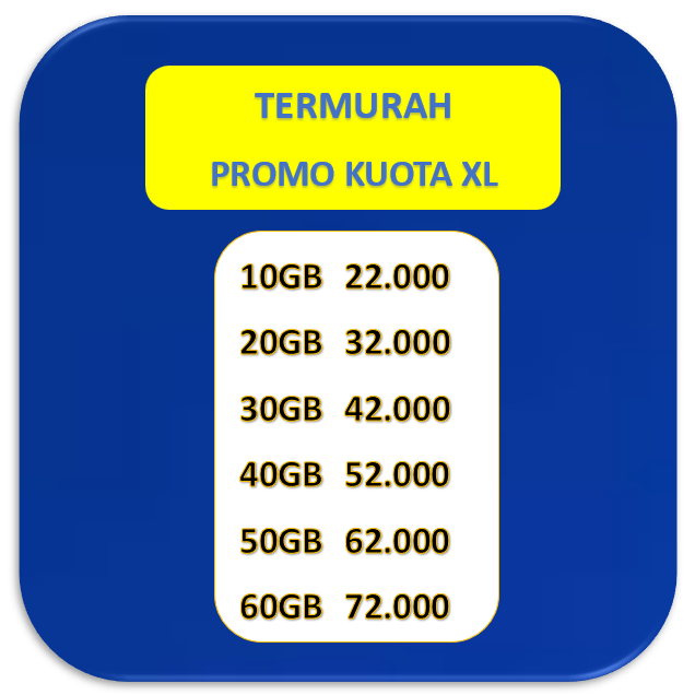 TERMURAH KUOTA XL FULL 24JAM BERLAKU SELURUH INDONESIA 10GB 20GB 30GB 40GB 50GB 60GB 80GB 100GB 130GB