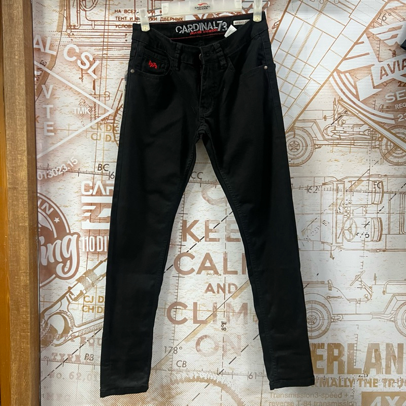 Cardinal Celana Panjang Hitam Pria Skinny